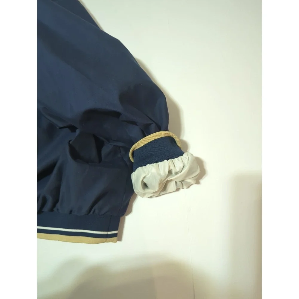Vtg 90s Crable Sportswear Notre Dame Fighting Irish lined Pullover Jacket Men XL